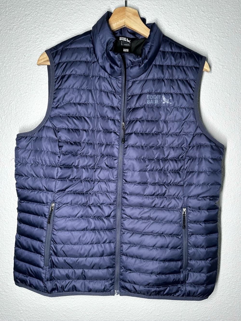Eddie Bauer Microlight Down 650 Vest Blue Woman’s Size Large